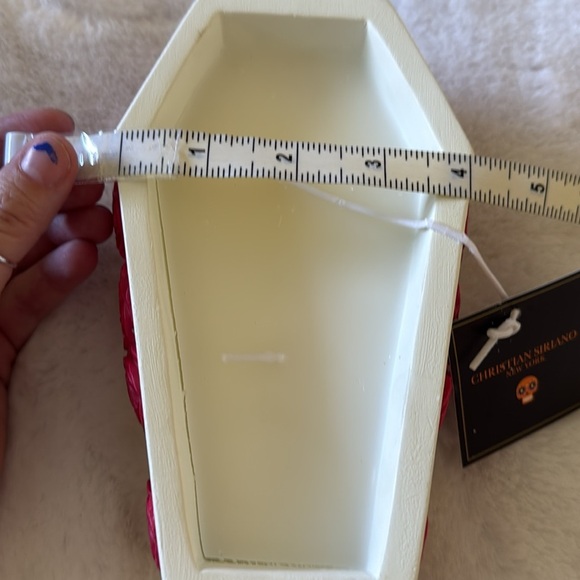 Christian Siriano Baroque Coffin Candle Skull Roses HALLOWEEN Decor Gothic - Picture 8 of 9